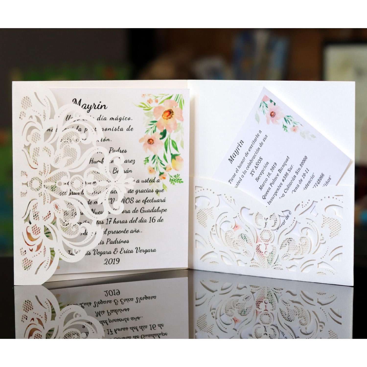 Iridescent Invitation Card Thank You Card With Envelope New Wedding Invitation